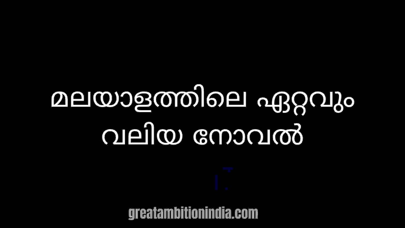 മലയാളത്തിലെ ഏറ്റവും വലിയ നോവല്